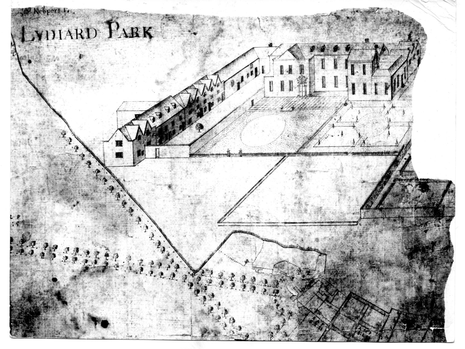 The Forest Of Braydon And Lydiard Park S Veteran Trees Friends Of   Map Of Lydiard Circa 1700 1536x1152 